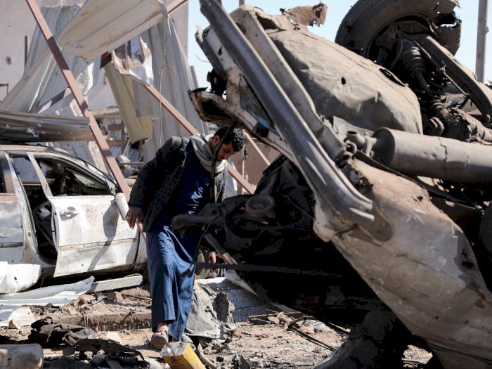 Bombardir Houthi, Serangan Saudi di Yaman Porak-porandakan Rumah Warga