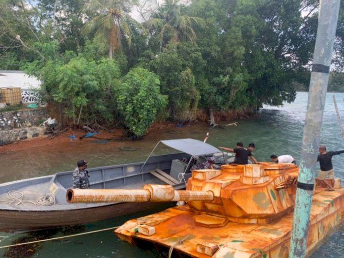  TNI AL Selidiki Benda Mirip Tank di Perairan Bintan yang Ditemukan Oleh Nelayan