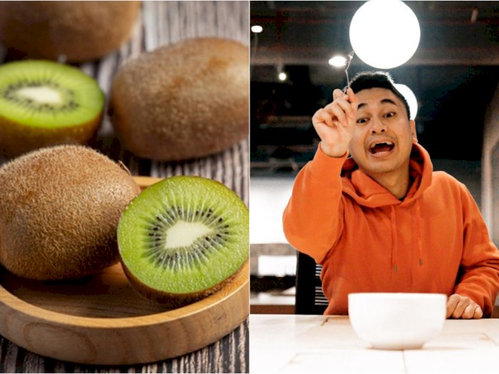 Netizen Heboh, Raditya Dika Makan Buah Kiwi dengan Kulitnya yang Berbulu
