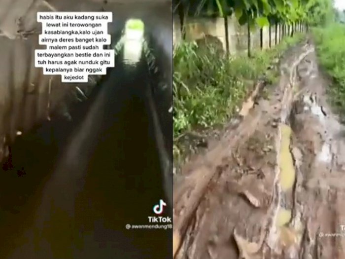 Viral Pekerja Rest Area Tol Lewati Terowongan Gelap Menuju ke Tempat Kerja, Netizen Syok