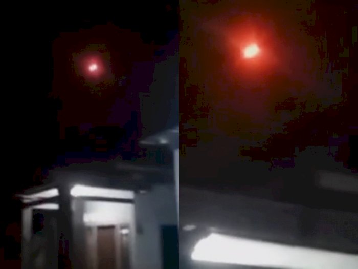 Viral Video Penampakan Bola Cahaya Merah di Langit, Diduga Mirip Banaspati