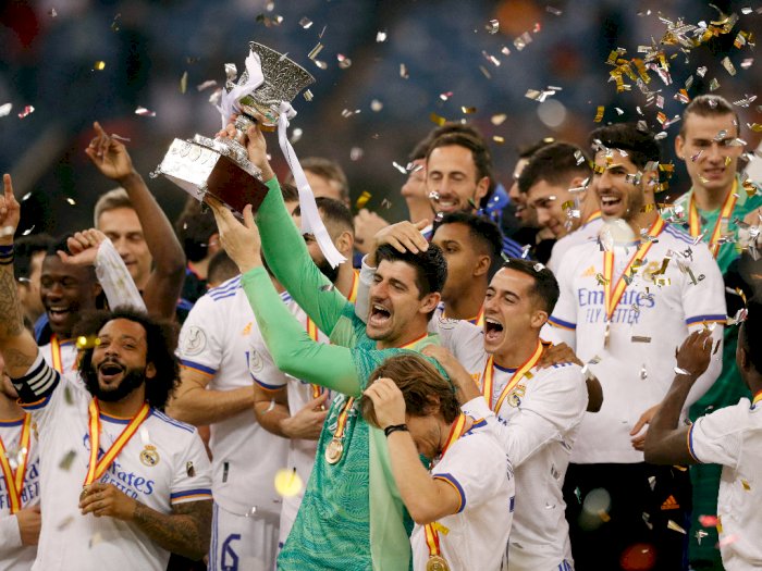 FOTO: Euforia Real Madrid Juara Piala Super Spanyol, Meriah!