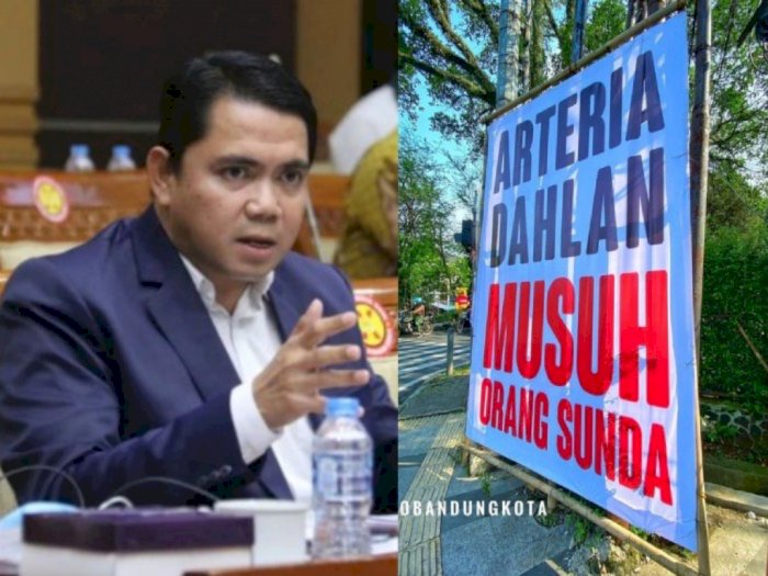 Muncul Spanduk ‘Arteria Dahlan Musuh Orang Sunda’ di Bandung