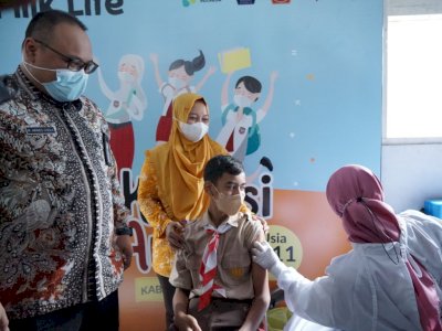  Dukung Murid Aman PTM, Pemkab Rembang Gelar Vaksinasi Anak 6 hingga 11 Tahun