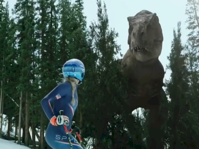 Trailer 'Jurassic World: Dominion' Pertemukan T-Rex dengan Seorang Atlet Ski