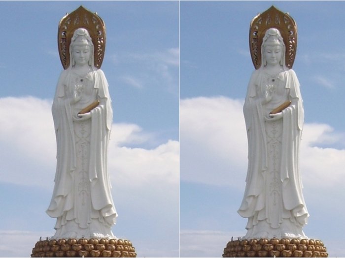 Daya Magis Guan Yin of Nanshan, Patung Dewi Kwan Im Setinggi 108 Meter di China