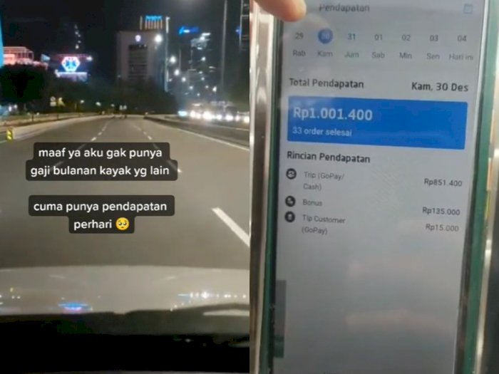 Viral Driver Taksi Online Pamer Penghasilan Rp1 Juta Per Hari: Maaf Gak Punya Gaji Bulanan