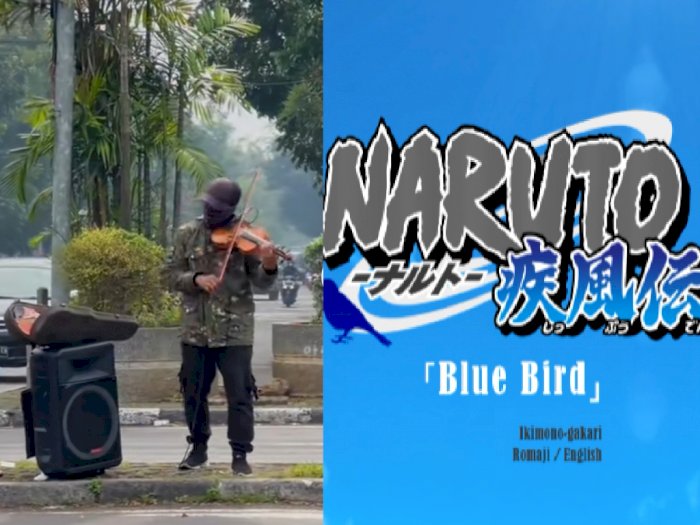 Viral Pengamen Bermain Biola di Bandung Cover Lagu Soundtrack Naruto 'Blue Bird'