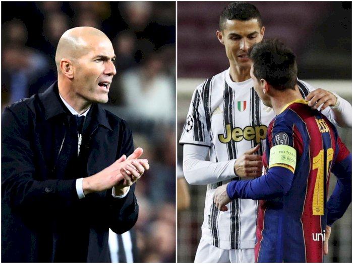 Rumor: Misi Zidane Kalau Latih PSG, Satukan Ronaldo dan Messi