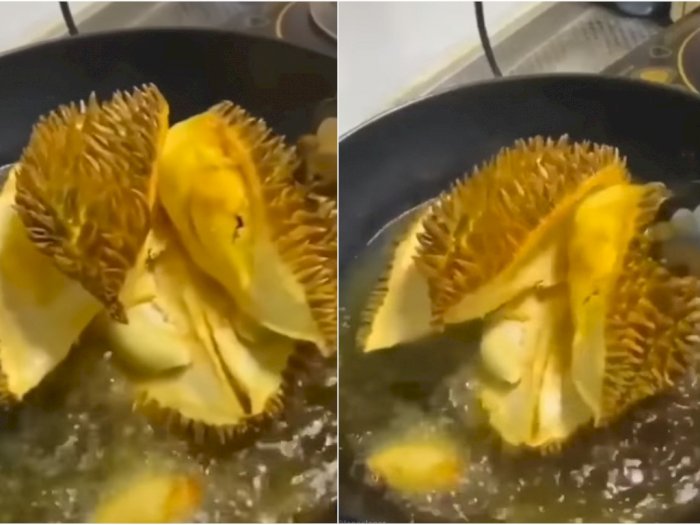Viral! Durian Digoreng dengan Kulitnya, Gimana Rasanya Ya?