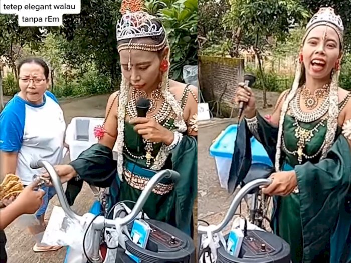 Belajar dari Bu Ugik, Penjual Gorengan Berkostum Nyi Roro Kidul, Kreatif Mencari Nafkah