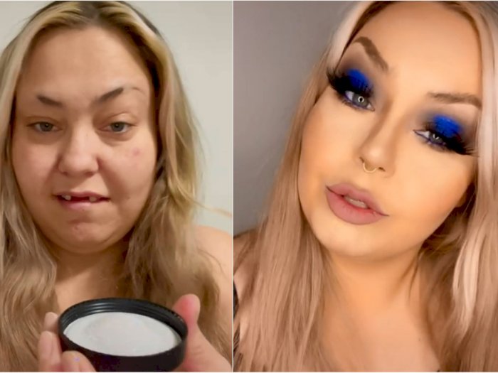 Pangling! Transformasi Wanita Ini setelah Pakai Makeup Tak Bisa Dikenali