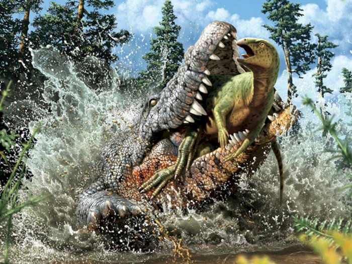 Ilmuwan Temukan Bayi Dinosaurus di Perut Fosil Buaya Berusia 93 Juta Tahun