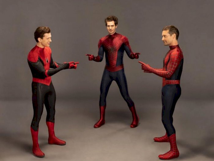 Sempat Heboh, Ketiga Pemeran Spiderman Lakukan Reka Ulang 'Meme Ikonik' Saling Tunjuk