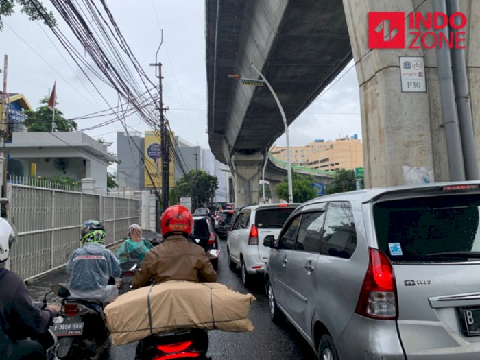 Imbas Hujan, Sejumlah Ruas Jalan di Jakarta Macet