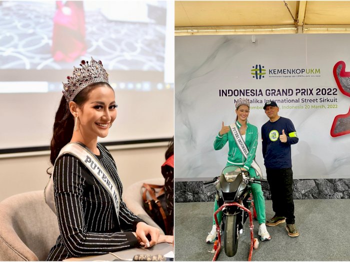 Intip Gaya Ayu Maulida saat Nonton MotoGP Mandalika 2022 Mewakili Putri Indonesia
