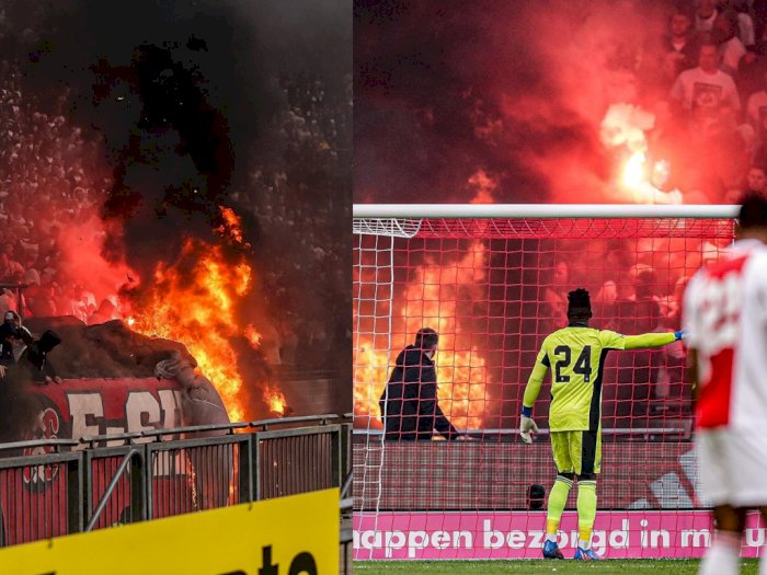 Ada Insiden Kebakaran, Kick-Off Laga De Klassieker Ajax vs Feyenoord Tertunda