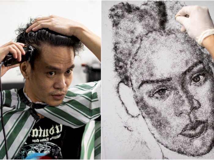 Cerita Pelaut yang Bikin Lukisan dari Rambut Sendiri, Punya Salon di Filipina