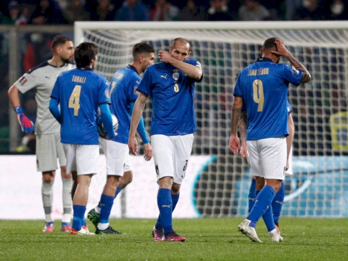 Italia Gagal ke Piala Dunia 2022 usai Kalah dari Makedonia