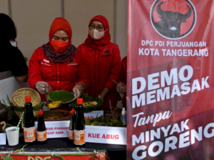 Perpanjang 'Lidah' Megawati, PDIP Demo Masak Tanpa Minyak Goreng, Alasannya Lebih Sehat