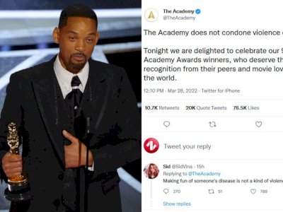 Academy Berikan Tanggapan Resmi soal Pemukulan yang Dilakukan Will Smith di Oscars 2022