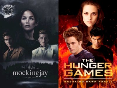 April Mop! Film 'Twilight' dan 'The Hunger Games' Tukaran Tema di Poster Mereka 