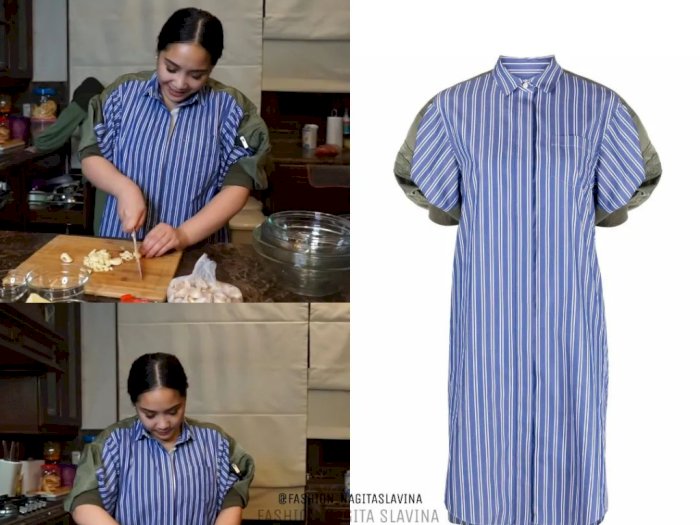 Gaya Nagita Slavina Pakai Dress Seharga Rp12 Juta saat Masak, Netizen: Minyaknya Insecure
