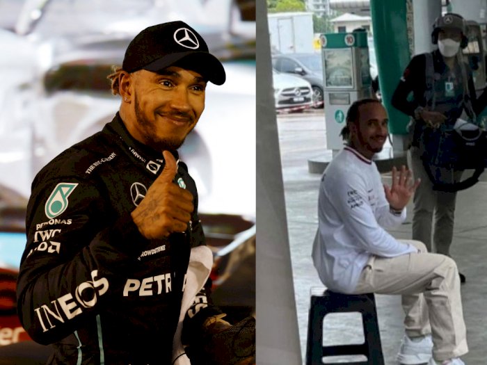 Syuting Iklan Mercedes, Kursi Plastik Bekas Diduduki Lewis Hamilton Dilelang Rp9,7 Juta