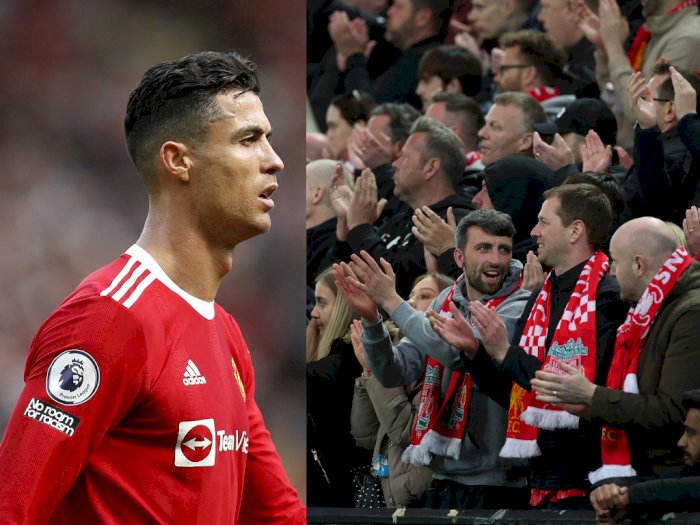 Dukungan Fans Liverpool untuk Ronaldo yang Berduka, Tepuk Tangan dan Nyanyikan 'YNWA'