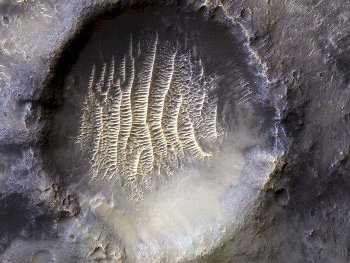 NASA Rilis Foto Kawah di Mars yang Terlihat Seperti Sidik Jari Manusia, Menakjubkan!