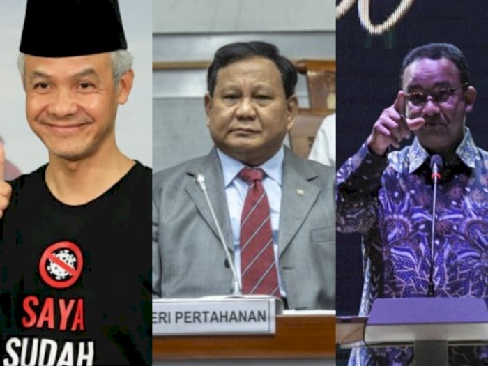 Survei Capres Charta Politika: Ganjar Teratas, Prabowo dan Anies Mengikuti