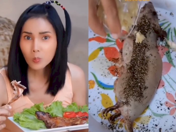 Aksi Wanita Cantik Ini Masak dan Makan Tikus Panggang Bikin Netizen Mual