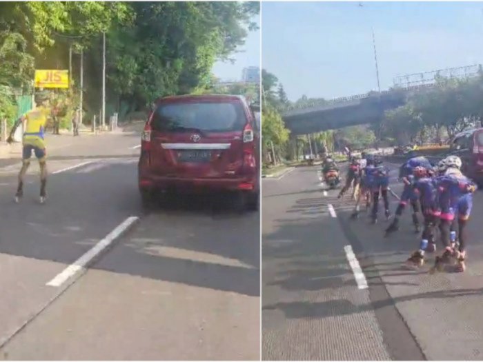 Masih Ngeyel Main Sepatu Roda di Jalan Raya, Polisi: Ditabrak Jangan Salahkan Penabrak!