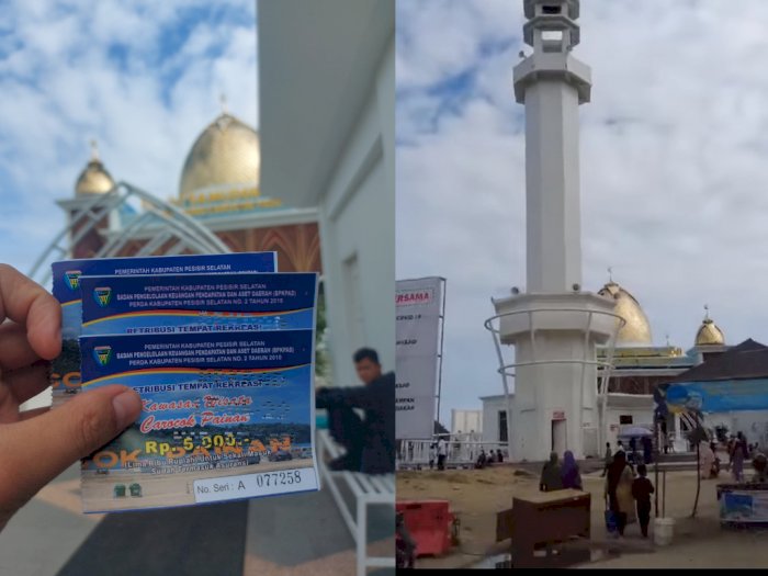 Viral! Masuk Masjid Terapung Carocok Painan Pessel Harus Bayar 'Goceng', Tuai Pro Kontra