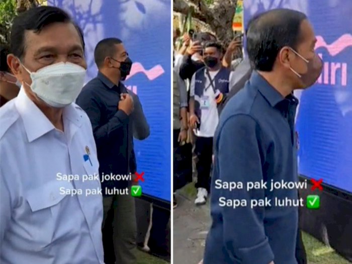 Bukannya Sapa Presiden Jokowi, Pria Ini Malah Sapa Luhut dan Ini Responnya