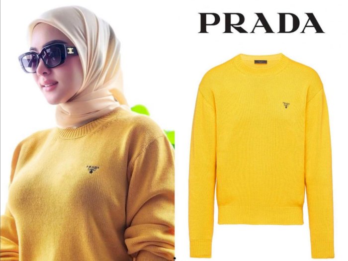 Syahrini Pakai Sweater Kuning Puluhan Juta,  Netizen: Sayang Kalo Dicuci