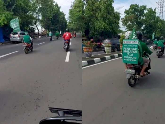 Viral Konvoi Pemotor Beratribut Khilafah Melintas di Cawang, Jaktim