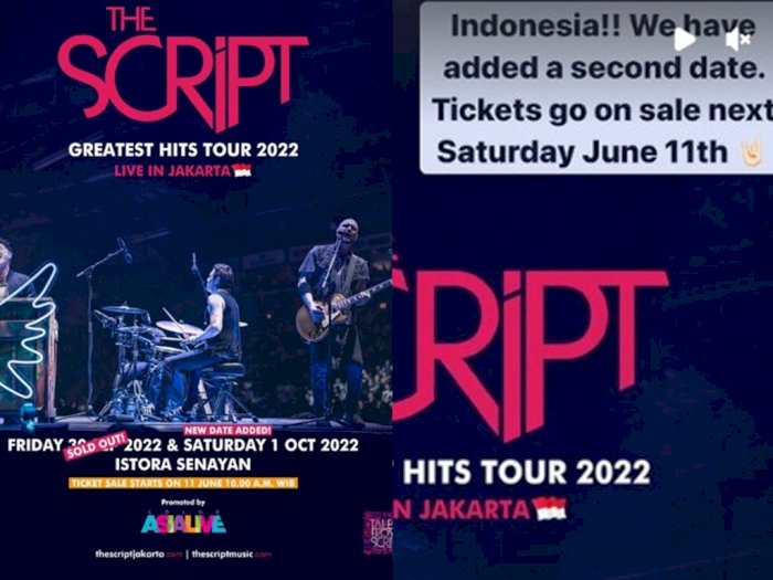 Jangan Sampai Keabisan Lagi, Tiket Hari Kedua Konser The Script di Jakarta Dijual 11 Juni!