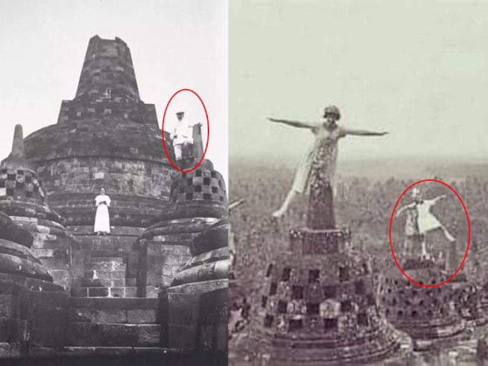 Beredar Foto-Foto Jadul Turis Asing di Candi Borobudur, Publik Geram Lihat Posenya