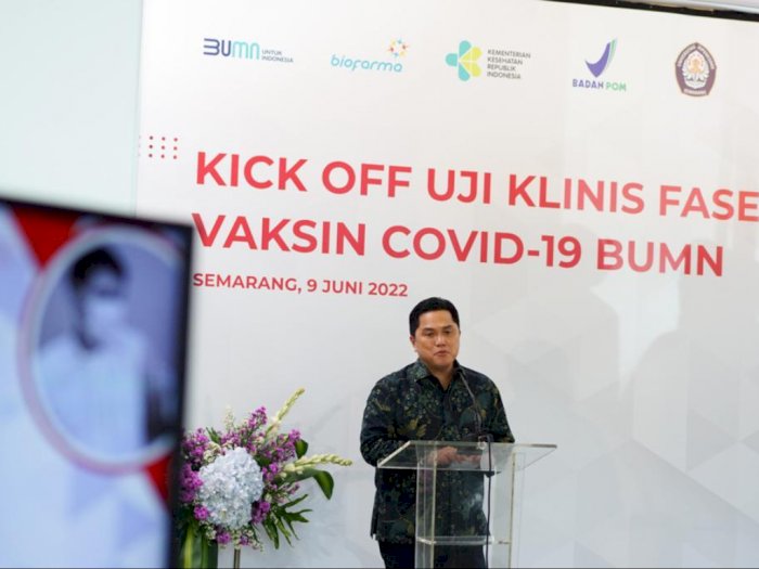 Kick Off Uji Klinis Tahap 3, Erick: BUMN Siap Produksi Massal Vaksin Covid