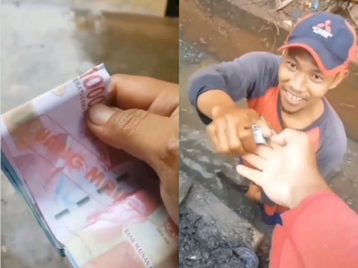 Viral Aksi Pria Prank Pekerja Selokan dengan Kasih Upah Uang Palsu, Tuai Kecaman