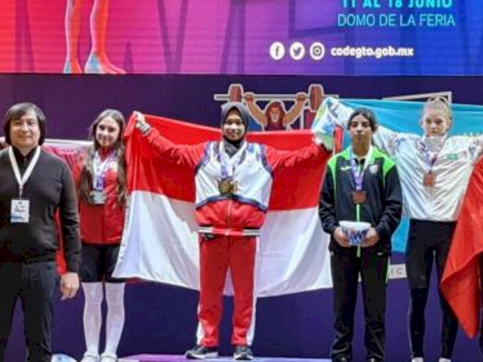 Bikin Bangga! Atlet Angka Besi Putri Indonesia Jadi Juara Dunia di Meksiko