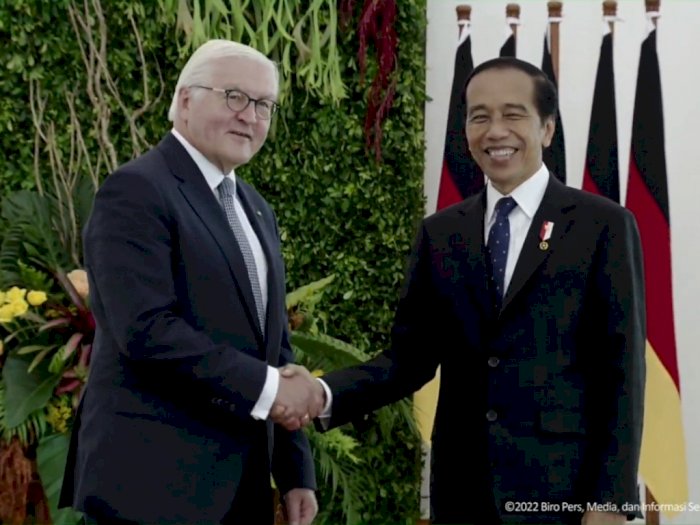 Jokowi Terima Kunjungan Presiden Jerman di Istana Bogor, Ajak Tanam Pohon Cendana