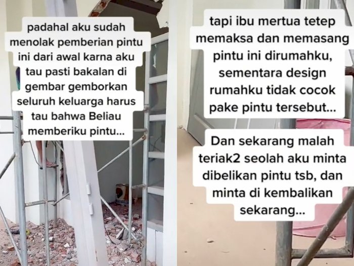 Viral Wanita Terpaksa Bongkar Rumah karena Mertua Minta Pintu Pemberiannya Dikembalikan