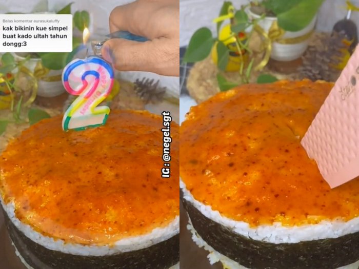 Kue Ulang Tahun Anti Mainstream! Dibuat dari Nasi Putih & Nugget, Praktis dan Murah