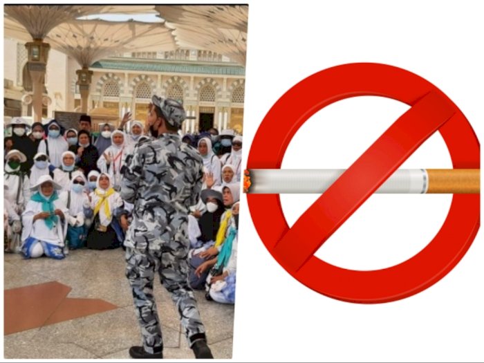 Jemaah Haji Indonesia Ketahuan Merokok di Masjid Nabawi, Untung Gak Ditahan Polisi Saudi