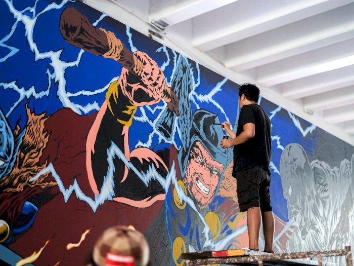 Jelang 'Thor: Love & Thunder', Seniman Kreatif Garap Ragam Karya: Dari Mural hingga Perahu