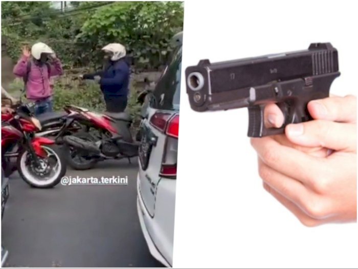 Viral Ribut Antara Pemotor hingga Keluarkan Pistol, Ternyata Anggota Polisi