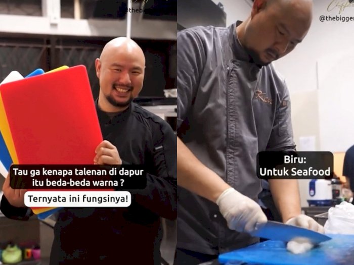 Chef Ken Jelaskan Fungsi Telenan Berdasarkan Warna, Netizen: Satu untuk Semua