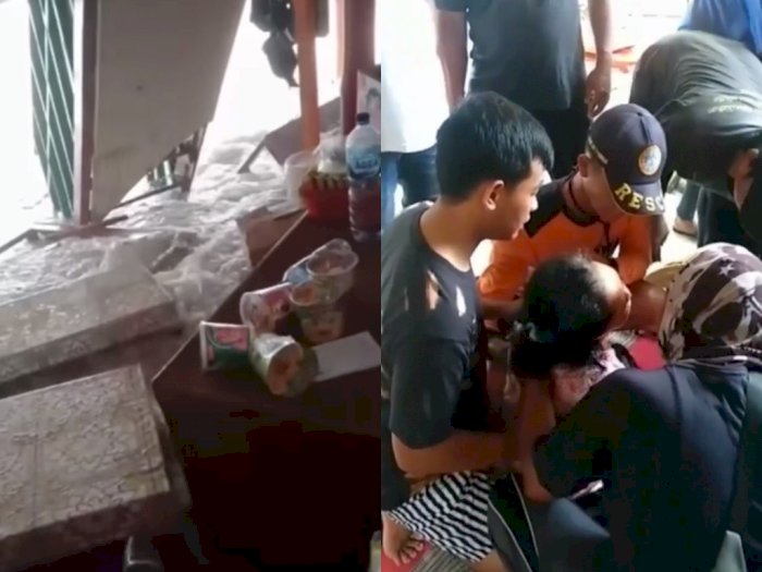 Video Ombak Besar Sapu Warung di Pantai Pulang Sawal, Pedagang Pingsan Uang Jutaan Hanyut